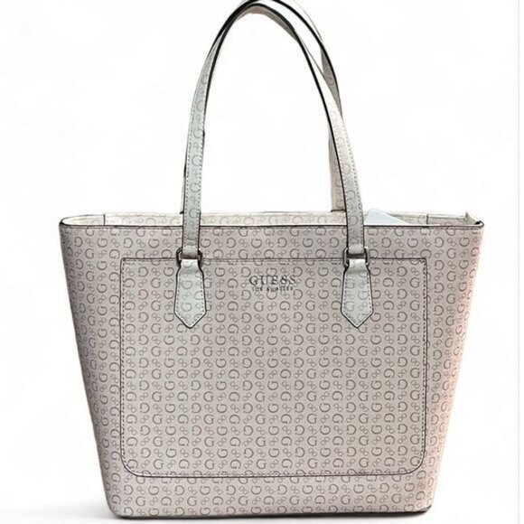 Guess Handbags - Guess Tote Bag Women Multi Logo, Light Rose, Style CC888325